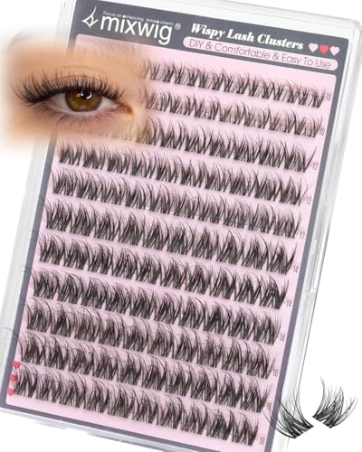 Spider Wimpern Extensions Wispy Lash Cluster Breeze Fluffy Künstliche Wimpern D Curly Cluster Lashes Natürliche Wimpern Cluster 10-16MM Clear Bnad Lash Extension DIY Wimpernverlängerung by Lvmixwig