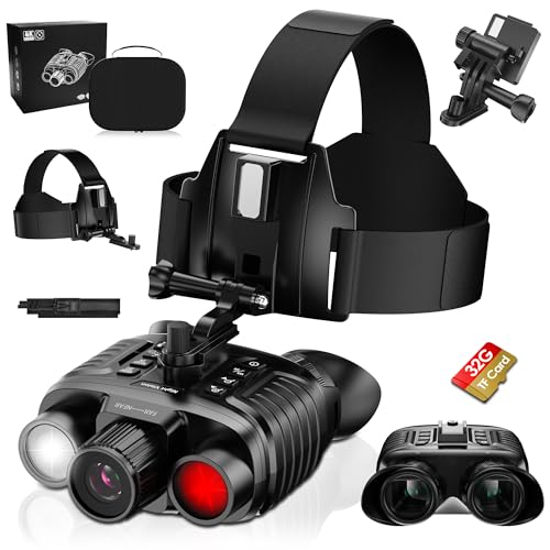 Nachtsichtgerät 4K 36MP, 8X Digitaler Zoom Infrarot Fernglas Nachtsichtgeräte mit 7-Stufiges Nachtsicht, 3“ HD-Display 4500mAh Wiederaufladbares IP54 Wasserdicht Fernglas Nachtsicht mit 32GB TF Karte