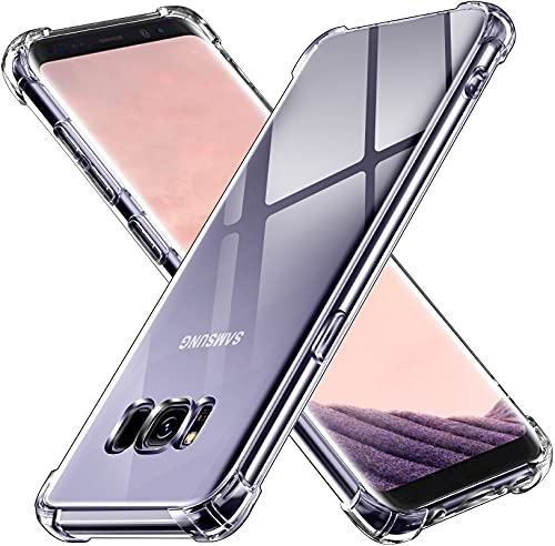 ivoler Klar Silikon Hülle für Samsung Galaxy S8+ / Samsung Galaxy S8 Plus mit Stoßfest Schutzecken, Dünne Weiche Transparent Schutzhülle Flexible TPU Durchsichtige Handyhülle Kratzfest Case Cover