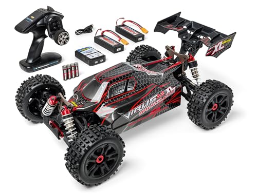 Carson 500409080 1:8 Virus 4.2 XL 100% RTR schwarz/rot - RC Auto, Ferngesteuertes Auto, Geschwindigkeit bis zu 80 km/h, 100% RTR Modell, inklusive Fernsteuerung