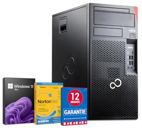 Fujitsu Esprimo P758 PC Computer Intel Celeron G4900@ 3,1 GHz 8 GB 256 GB SSD mit Windows 11 Pro & GRATIS Bluetooth, WLAN & Antiviren-Software inkl. 12 Monate Garantie (Generalüberholt)