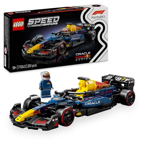 LEGO Speed Champions Oracle Red Bull Racing RB20 F1 Rennauto - Modell für Erwachsene mit Formel 1 Minifigur zum Sammeln - Ausstellungsstück und Geschenk für Fans von Motorsport & Rennwagen 77243