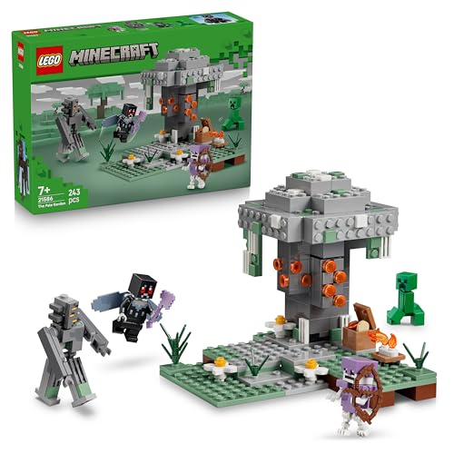 LEGO Minecraft Blasser Garten - Kreatives Spielzeug für Kinder - Spielzeugbiom für Jungen und Mädchen ab 7 Jahren - mit Minecraft Figuren - Mottenmann, Creeper, Skelett und Knarz - Geschenk - 21586
