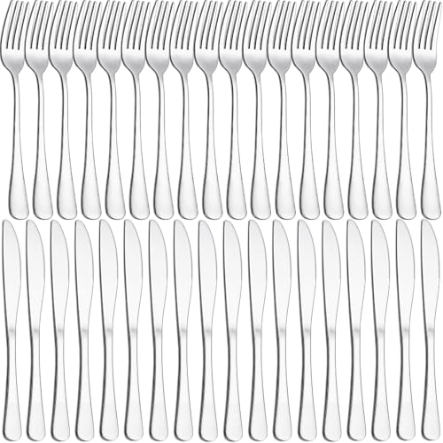 36-teiliges Messer- und Gabel-Set, Joeczo Edelstahl-Besteck für 18 Personen, Besteckset inklusive 18 Gabeln und 18 Tafelmesser, Spülmaschinengeeignet, Besteck für Haushalt/Restaurant