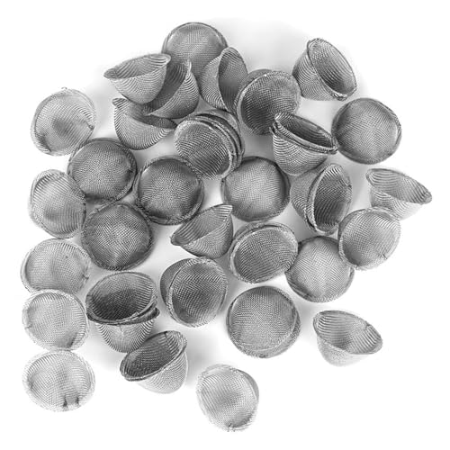 40 Stück Bong Sieb,Kegel,Bong Siebe,Pfeifensieb,Einlege Bong-Siebe,Edelstahl Screen Pipe,Screens Rohr Filterung, für Wasserpfeifen-Filterung, Rohrleitungen, Outdoor-Aktivitäten(19mm)