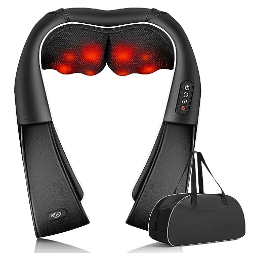 Nackenmassagegerät mit Wärme, 3D Neck Massager Shiatsu Massagegerät für Rücken Schulter, Weihnachtsgeschenke für Papa Mama, Rückenmassagegerät für Frauen Männer