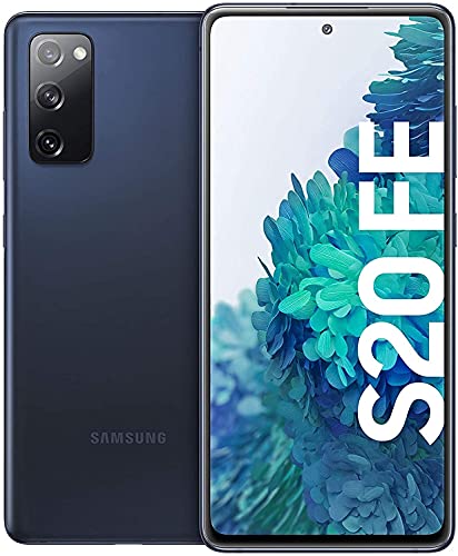Samsung Galaxy S20 FE, Android Smartphone, 6,5 Zoll Super AMOLED Display, 4.500 mAh Akku, Qualcomm 8250/128 GB/ 6 GB RAM, Handy in Cloud Navy inkl 36 Monate Herstellergarantie