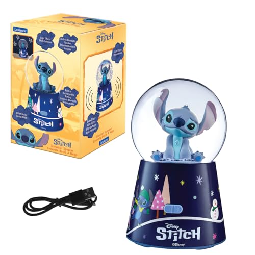 Lexibook, Disney Stitch, Bluetooth-Lautsprecher Schneekugel Stitch, Blau, SBS10D