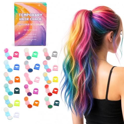 16 Farben Haarkreide für Mädchen Sets, Temporäre Haarfarbe Kinder