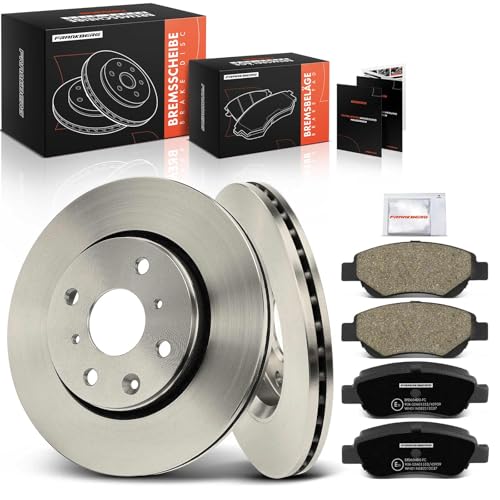 Frankberg Bremsensatz inkl. 2x Bremsscheiben + 4x Bremsbeläge Vorne Kompatibel mit C1 II PA PS 108 107 PM PN C1 PM PN Aygo B1 Replace# 4246J0,4246F0