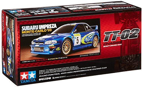 Tamiya 58631-1:10 RC Subaru Impreza MC 99 TT-02, ferngesteuertes Auto, RC Fahrzeug, Modellbau, Bausatz zum Zusammenbauen, Hobby, Basteln