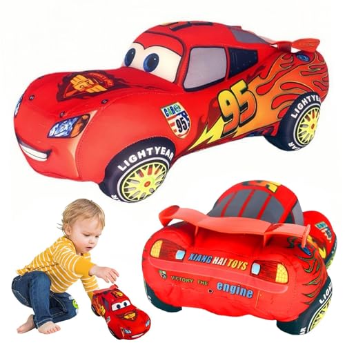 PANYI Cars Spielzeug Kinder Cartoon Auto Plüschtiere Cars Kuscheltier Kinderspielzeug 25CM Kinder Cartoon Plüschtier zum Spielen, Sammeln und Kuscheln