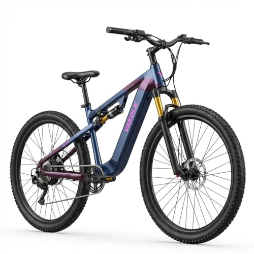 VAKOLE E-Bike Herren 29 Zoll Mountainbike Fully mit 48V 14.4Ah Akku, Vollfederung 12-Gang MTB mit Drehmomentsensor, Hydraulische Bremse