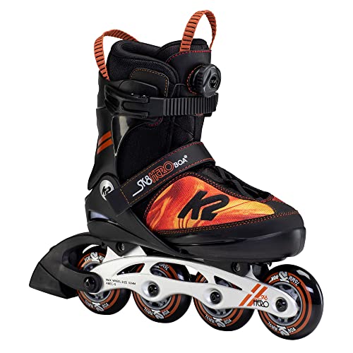 K2 Skates Jungen Inline Skates SK8 Hero BOA ALU, Black - orange, 30F0118.1.1.L