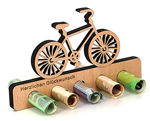Giftota - Originelle Geburtstag Geldgeschenk Holz - Geldgeschenk für Radfahrer - Fahrrad Geschenk - Geschenke aus Holz - Geschenk für Freunde, Familie, Liebhaber