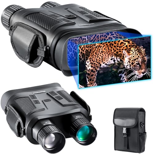 4K Nachtsichtgerät Jagd mit 7000mAh Akku – Digitales Infrarot Fernglas, 800M Sichtweite, 5X Digitalzoom, 3