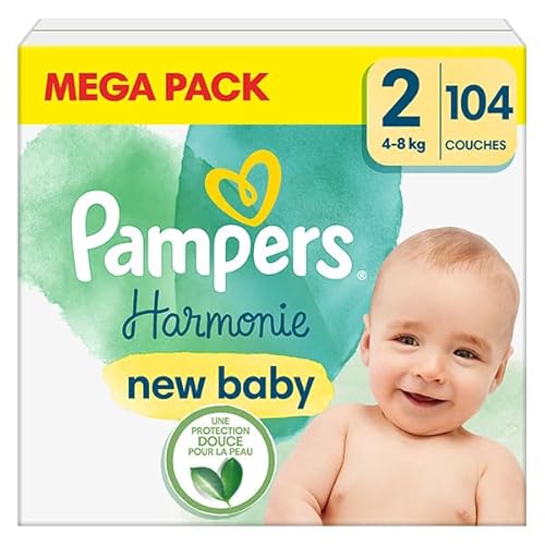 Pampers New Baby Harmonie 104 Windeln Größe 2 (4-8 kg)