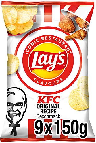 Lay's KFC Kentucky Fried Chicken - Knusprig gewürzte Kartoffelchips für eine gelungene Party (9 x 150 g)