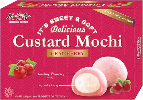 BAMBOO HOUSE Custard Mochi, Cranberry - 1 x 180 g