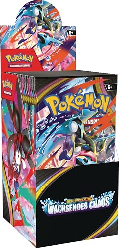 Pokémon-Sammelkartenspiel: Boosterpack-Display Mega-Entwicklung – Wachsendes Chaos (enthält 18 Boosterpacks)