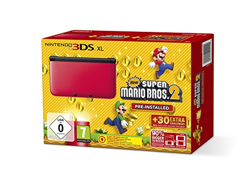 Nintendo 3DS XL - Konsole Rot inkl. New Super Mario Bros. 2