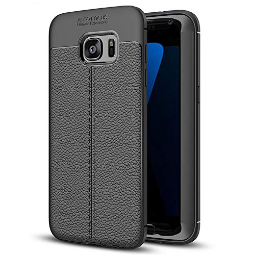 Roar Backcover Hülle für Samsung Galaxy S7 Edge Handyhülle Schutzhülle Silikon Case Cover TPU Silikonhülle Ultra-Dünn, Schwarz