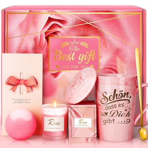 Geschenke für Frauen, Geburtstagsgeschenk für Frauen Tasse Geschenkset