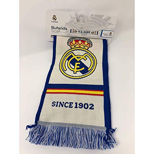 Real Madrid CF Schal (Einheitsgröße) (Weiß)