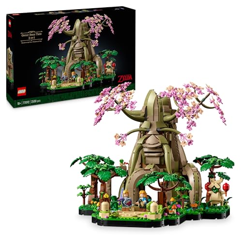 LEGO The Legend of Zelda Deku-Baum 2-in-1 - Sammlerstück zum Ausstellen mit Prinzessin Zelda & 3 Link Minifiguren - Bauset für Erwachsene & Geschenkidee für Videospiel-Fans - 77092