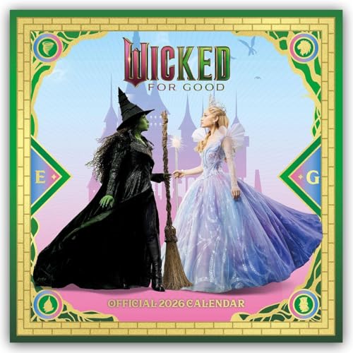 Wicked – Die Hexen von Oz – Offizieller Kalender 2026: Original Danilo-Kalender [Mehrsprachig] [Kalender] (Wall-Kalender)