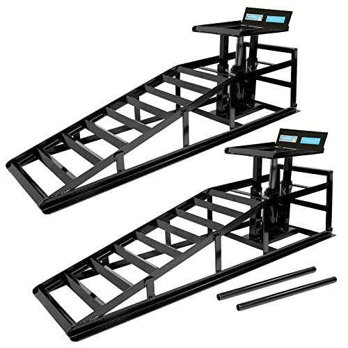 TRUTZHOLM hydraulischer Auffahrbock Auffahrrampe Pkw KfZ Verladerampen Wagenheber höhenverstellbar (2 Stück)