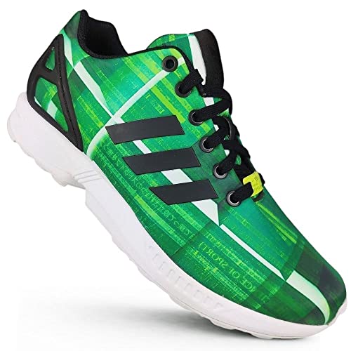 adidas Herren Zx Flux Low-Top Sneakers, Grün (Green/Cblack/Ftwwht), EU46 2/3