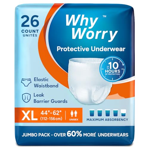 WhyWorry Inkontinenz Pants Für Männer und Frauen, Größe XL, 26 Stück