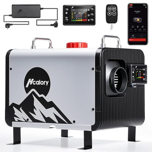 12V/24V Diesel Luftheizung, 8kW Diesel Standheizung 0,12–0,45 L/h, mit APP & 220-240V Adapter,28% höhere Verbrennungseffizienz,10-Stufen-Temperaturregelung, Automatischer Start/Stop für Auto, LKW,2025