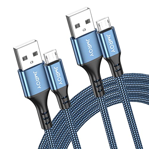 MICRO USB Kabel 2M 2Stück USB A auf Micro USB Nylon High Speed Android Handy Ladekabel für Samsung S7 Edge/S7/S6 Edge/S6/S4/S3/J3/J7, Huawei P9/P10 Lite, HTC, Kindle, Nokia, PS4