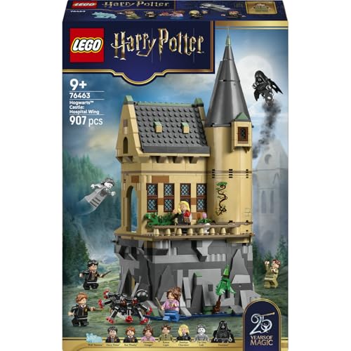 LEGO Harry Potter Schloss Hogwarts: Krankenflügel 76463 | Spielzeug ab 9 Jahren für Mädchen, DIY Set mit 7 Minifiguren, Modellbau mit Hermine und Ron Figuren, Geschenk, 907 Teile