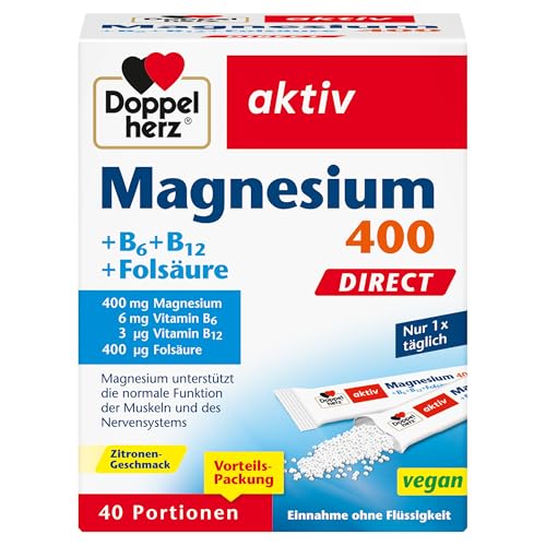 Doppelherz Magnesium 400 + B6 + B12 + Folsäure DIRECT