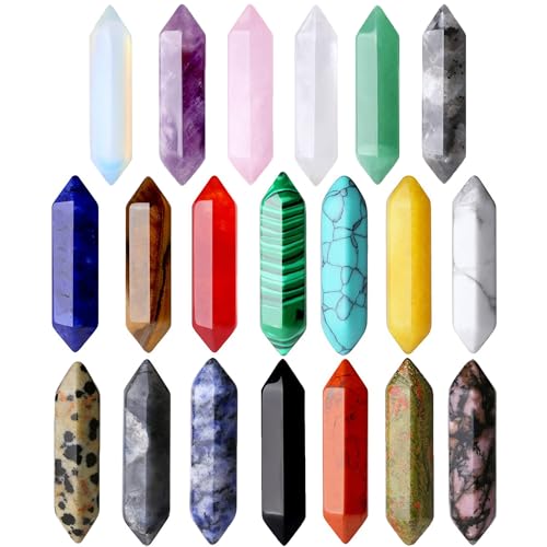 QINJIEJIE 20 Stück Edelsteine Heilsteine Set, Kristalle