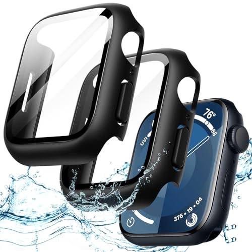 JETech wasserdichte Hülle für Apple Watch Series 9/8/7 45mm, Schwarz
