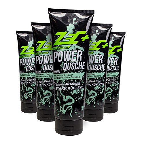 ZEC+ kühlendes DUSCHGEL | perfekt nach dem Sport | aktiviert Regeneration | enthält hochkonzentriertes Menthol | sibirischer Ginseng | CELLACTIVE® | 5 x 250ml
