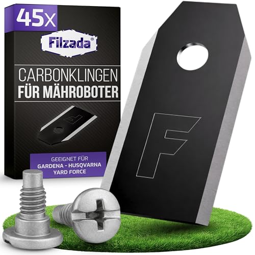 Filzada® 45x Mähroboter Messer Carbon kompatibel mit Husqvarna Automower