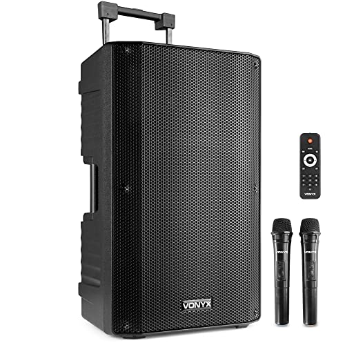 Vonyx VSA500 Partybox Bluetooth Lautsprecher Groß mit Akku, Schwarz
