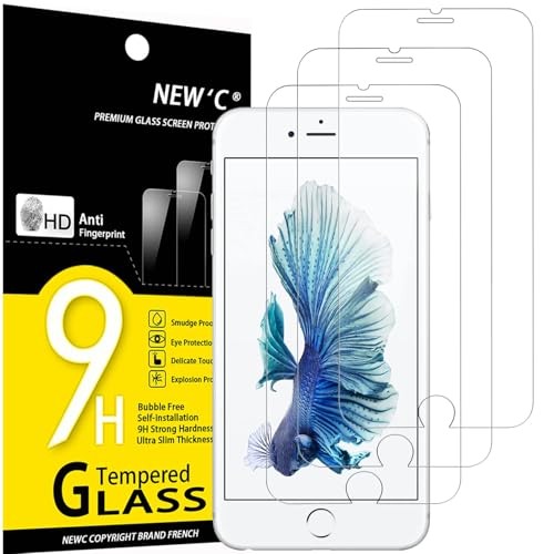 NEW'C 3 Stück für iPhone 6 Plus, iPhone 6s Plus für Panzerglas, Frei von Kratzern, 9H Härte, HD Displayschutzfolie, 0.33mm Ultra-klar, Ultrabeständig