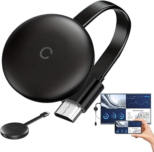 Mineup Wireless HDMI Adapter, Wireless HDMI Dongle, 2.4/5 GHz 4K Full HD Miracast HiFi HD-MI Dongle, Miracast für TV, Android/iOS/Laptop/PC/Monitor/TV Unterstützt/DLNA/Airplay