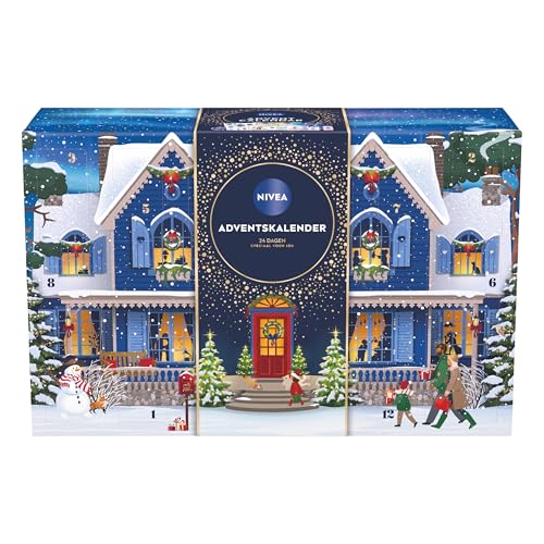 NIVEA Adventskalender Dame 2025 – Adventskalender Dame mit 24 fürsorglichen NIVEA Minis und Zubehör – Weihnachten Geschenk – Geschenk