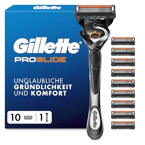 Gillette Proglide Rasierer Herren, Nassrasierer, Silber/Schwarz