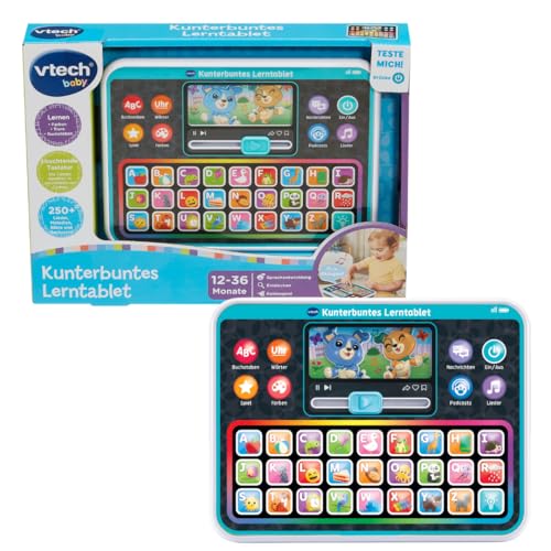 VTech Kunterbuntes Lerntablet - ABC-Tastatur mit Musik & Spielen