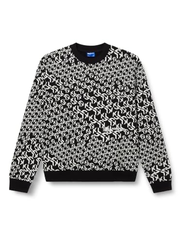 Karl Lagerfeld Jeans Herren Regular Monogram Sweatshirt Black White All Over Print M