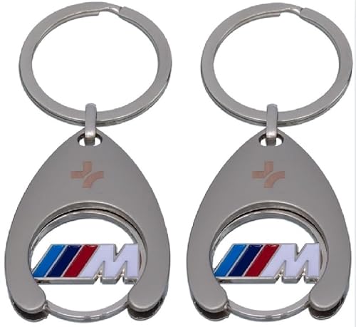BMW 2x M Perfomance Motorsport Schlüsselanhänger Einkaufswagenchip Keyring Chip Einkaufschip