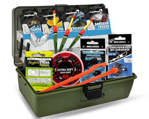 Angel Berger Gerätekoffer mit Angelzubehör gefüllt Angelkoffer Grundausstattung Angeln Angelset